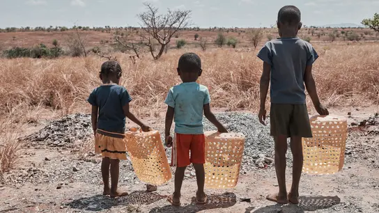 Children sorting the mica mineral, Madagascar