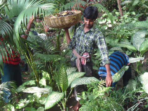 Sudipta taking part in a day of action on ecological child rights