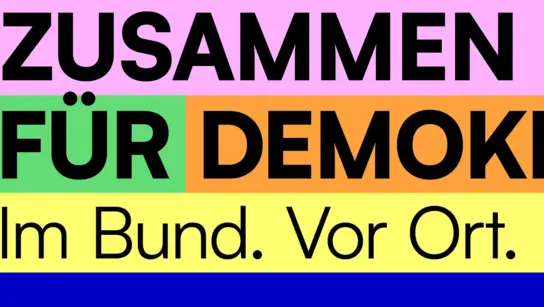 Logo des Bündnisses Zusammen für Demokratie