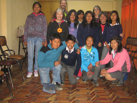 Besuch einer Kindergruppe des Projektpartners Chasqui