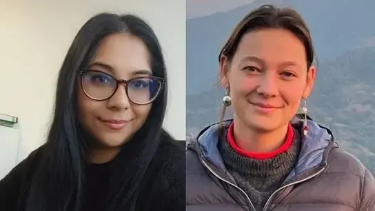 Auf den Bild sind die beiden Referentinnen Sonja Limbach und Sarah Shakil von der BONO Direkthilfe e.V. abgebildet. 