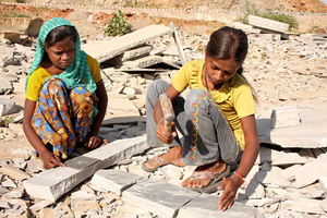 Indien: Kinderarbeit im Steinbruch  Foto: Nagender Singh Chhikara