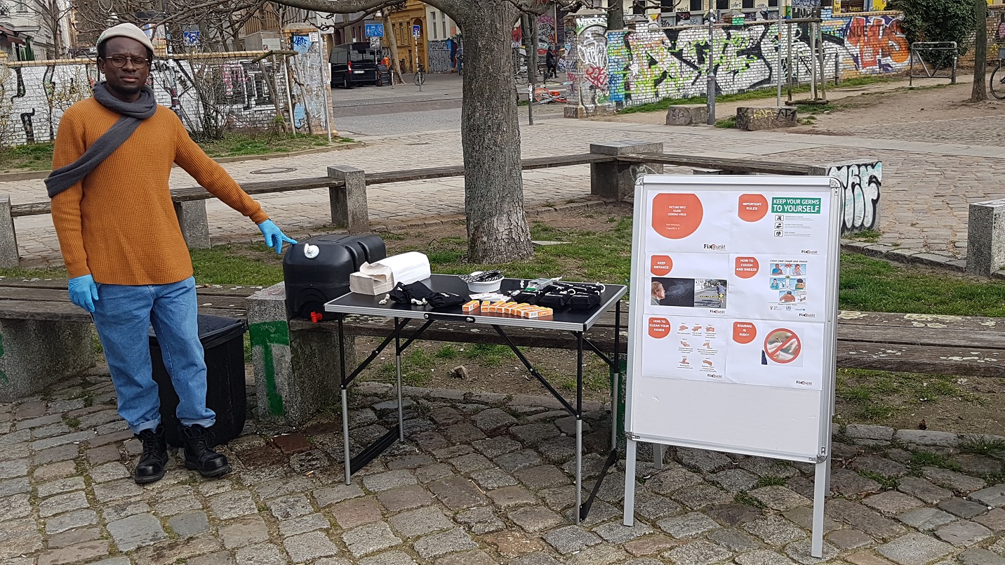 FIXpunkt Mobiles Händewaschen am Görlitzer Park in Berlin