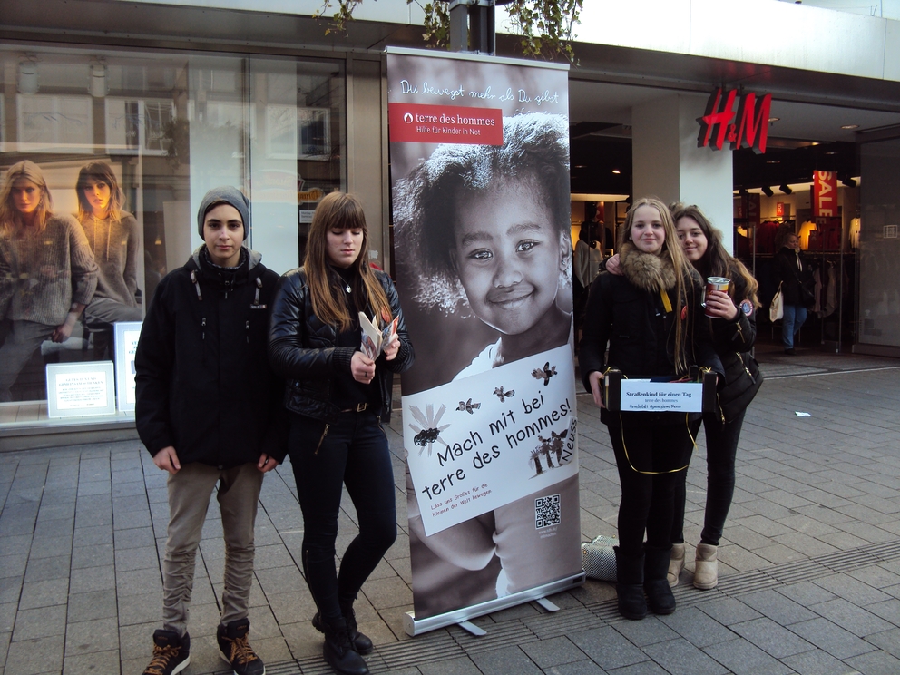 Aktionstag »Straßenkind für einen Tag« in Neuss